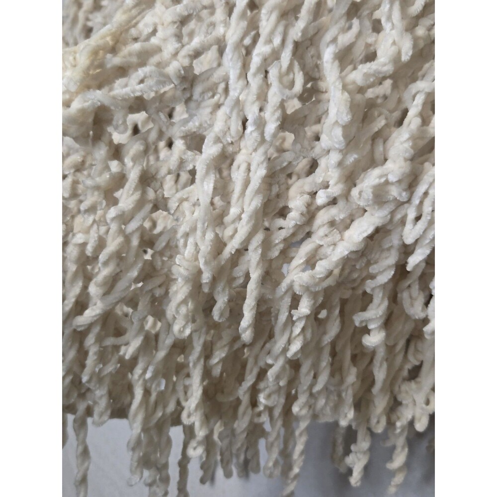 POL Cream Open Knit Fringe Cardigan Size Small Boho Chic Western Shaggy - Picture 3 of 8
